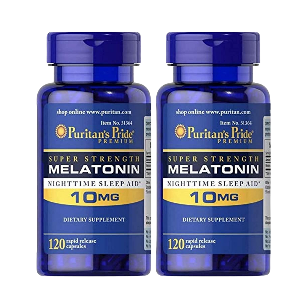 Puritan's Pride Super Strenght Melatonin (120 cápsulas, pack de 2)