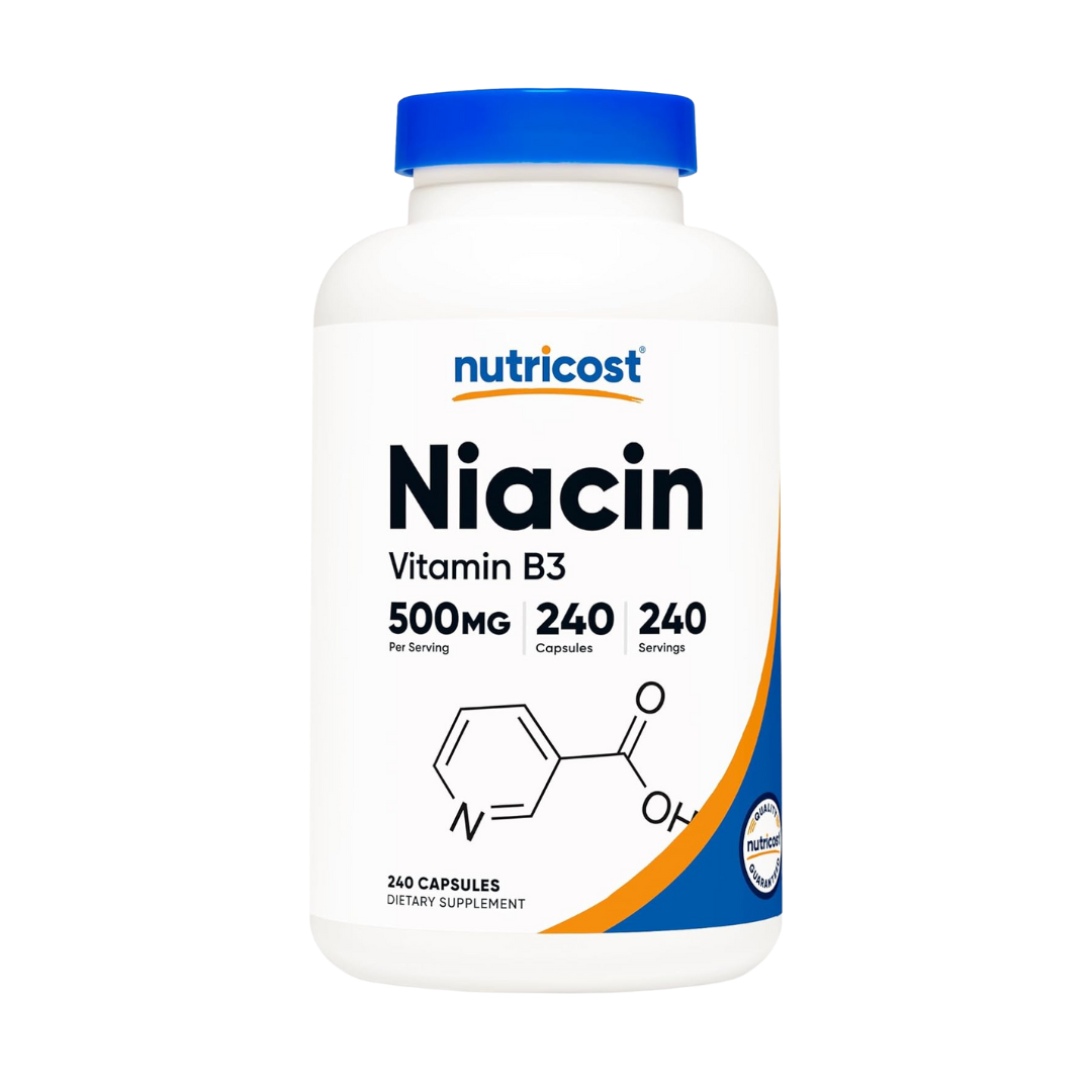 Suplemento Nutricost Niacina de vitamina B3 (240 cápsulas)